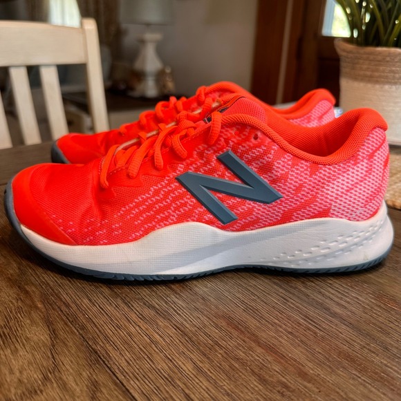 New Balance 996 Tennis Shoes Boys Size 5.5‎ Orange Sneakers KC996DL3 - Picture 3 of 11